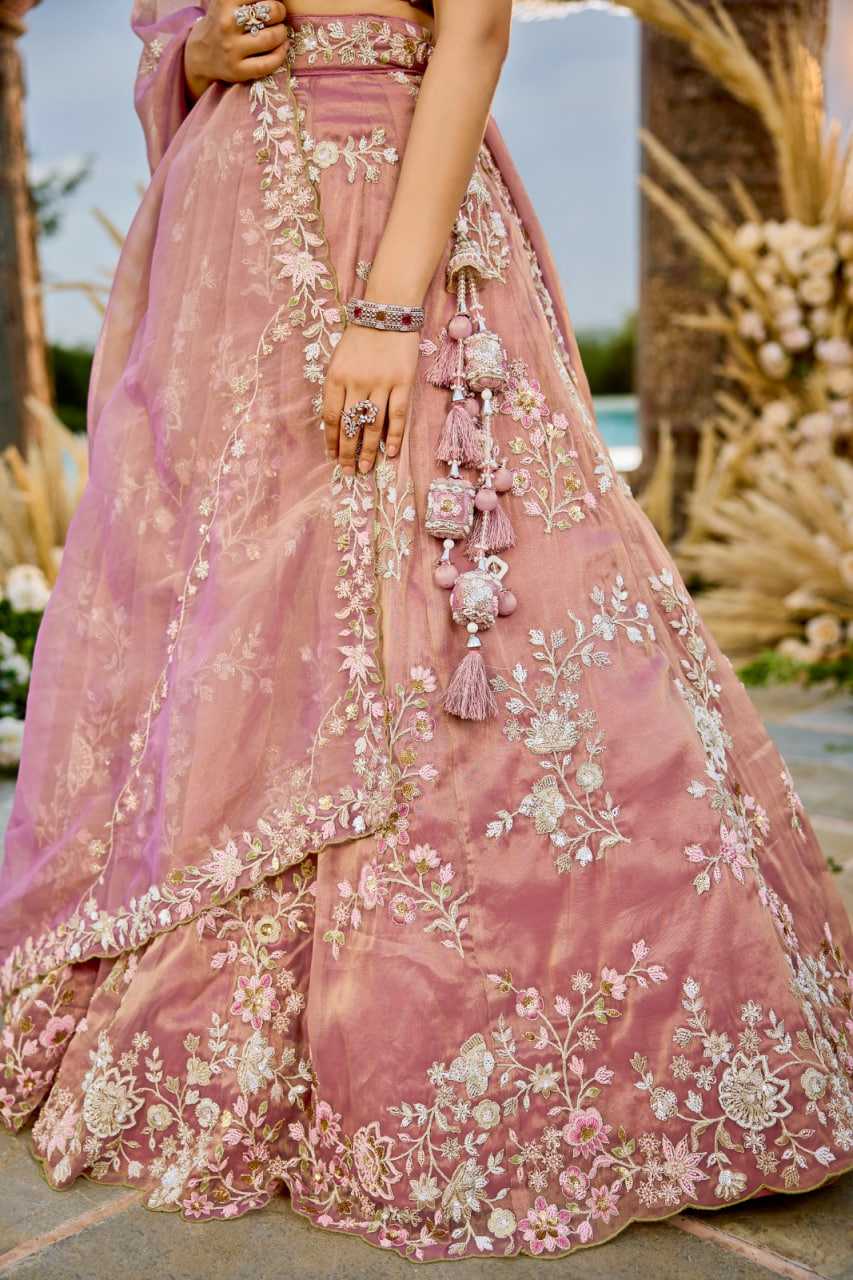 Tissue Designer Lehenga