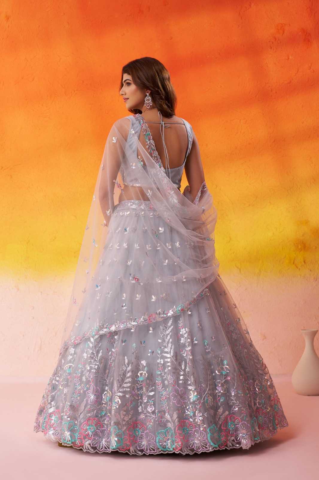 Net Wedding Lehenga