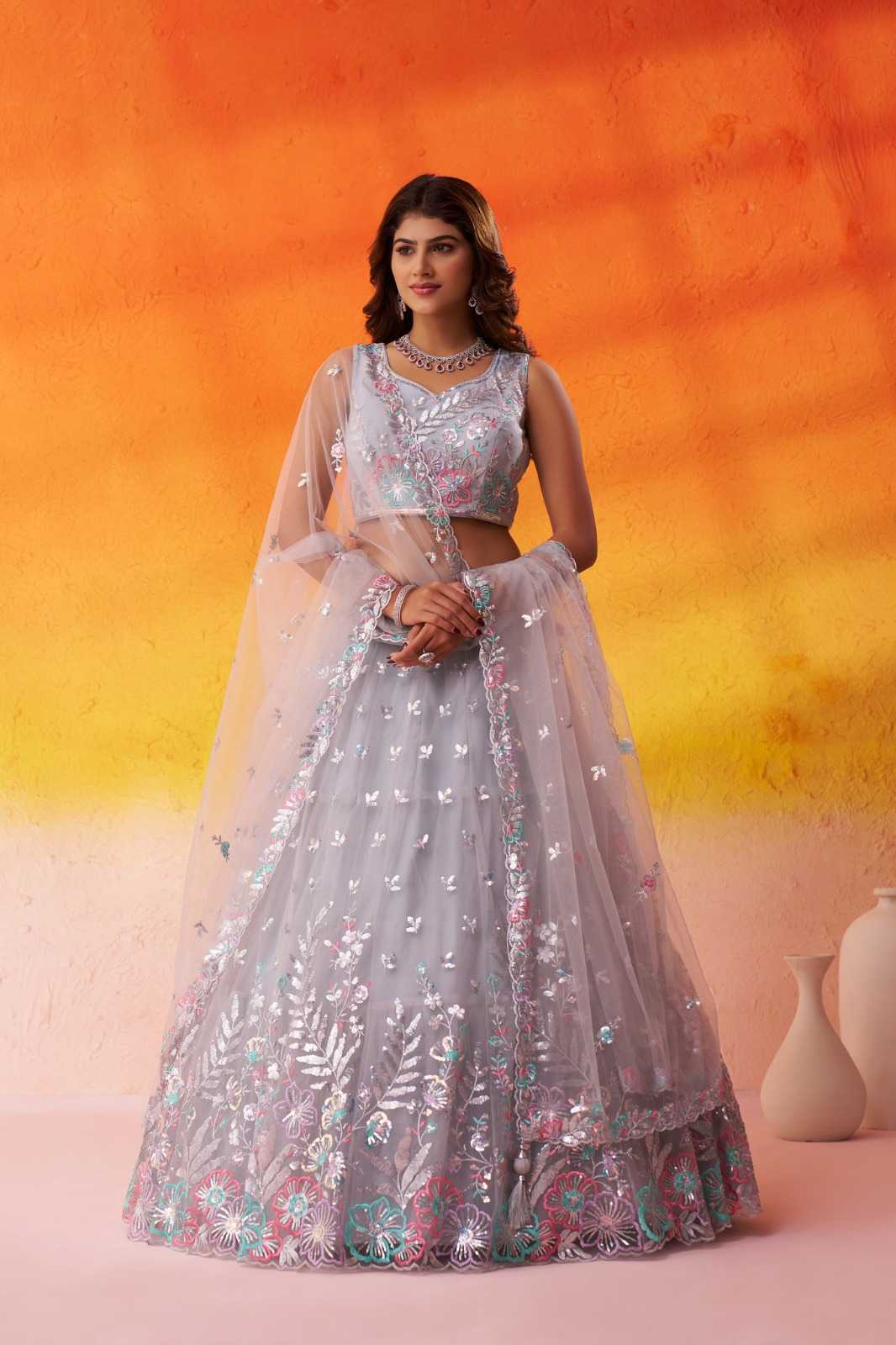 Net Wedding Lehenga