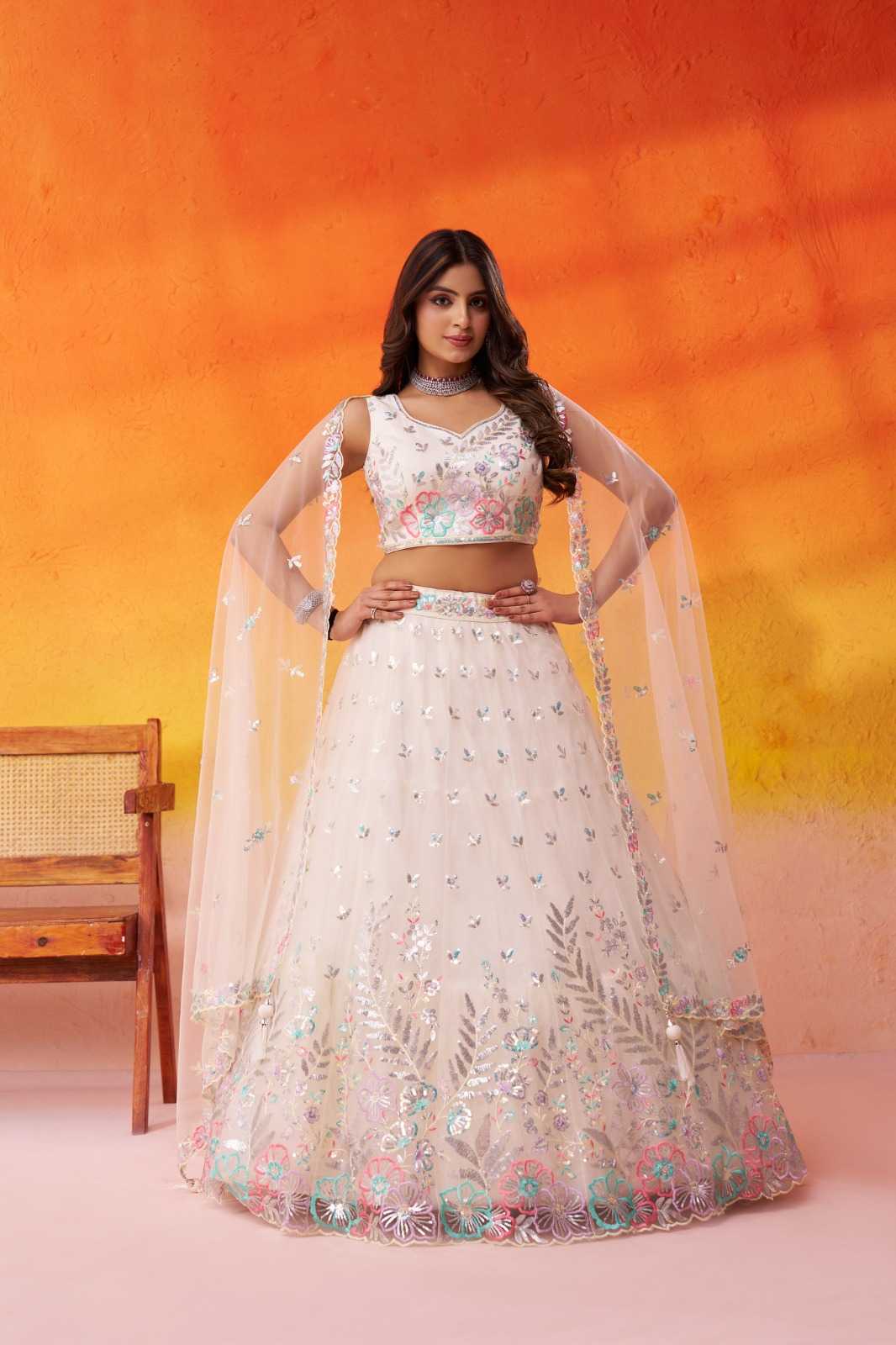 Net Wedding Lehenga