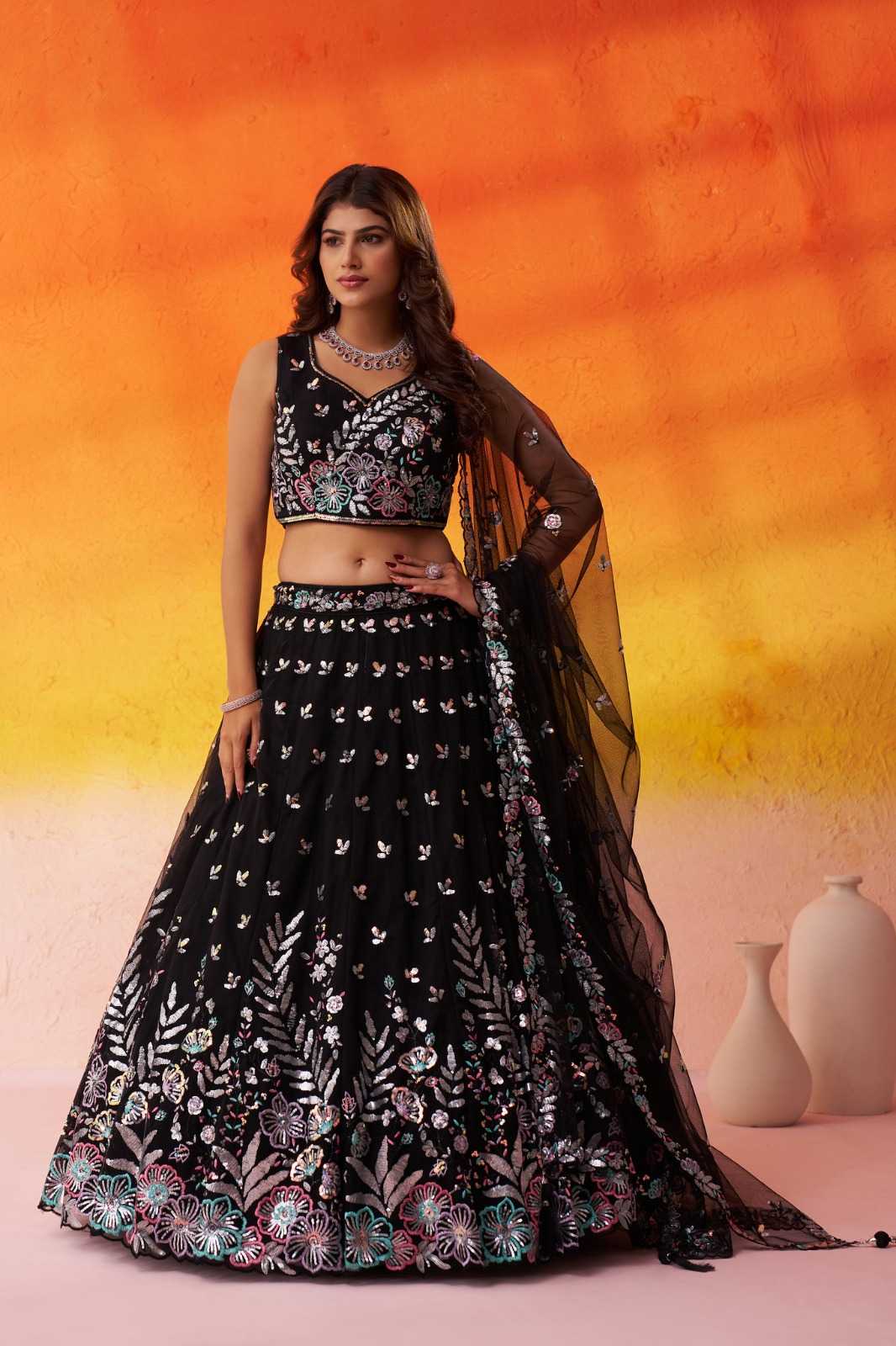 Net Wedding Lehenga