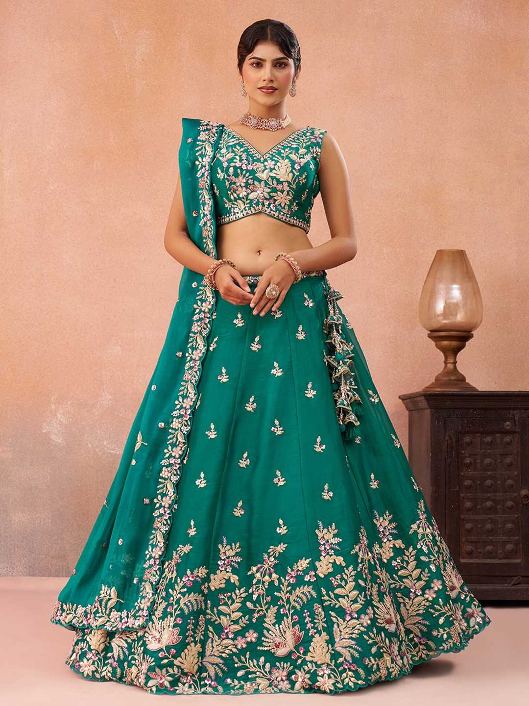 Tissue Wedding Lehenga