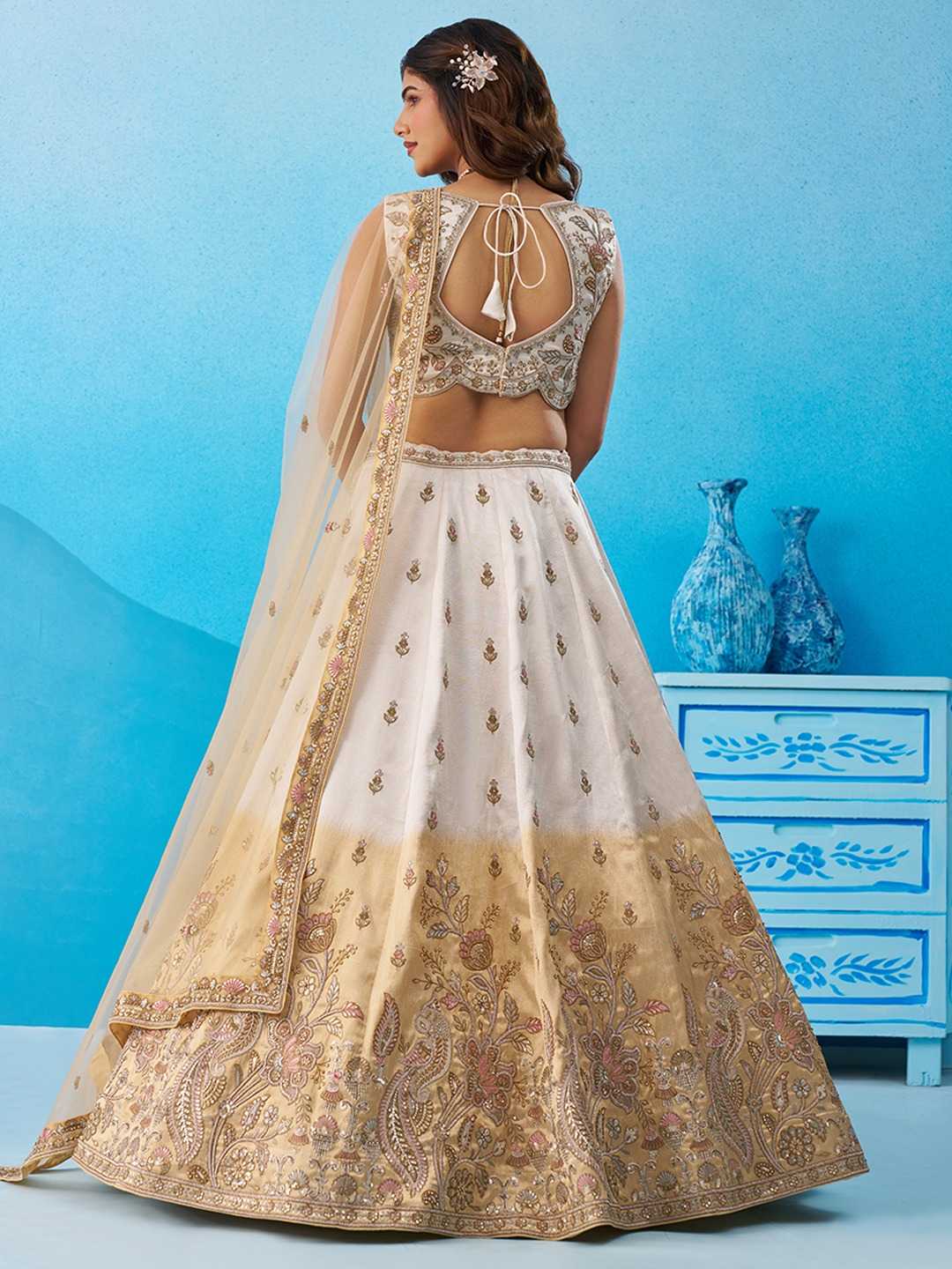 Tissue Designer Lehenga