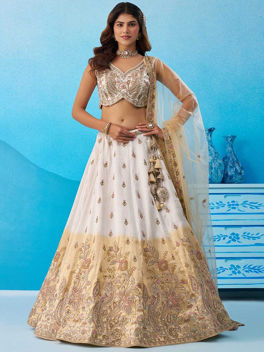 Tissue Designer Lehenga