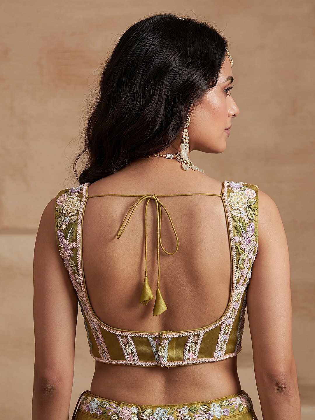 Tissue Embroidered Lehenga