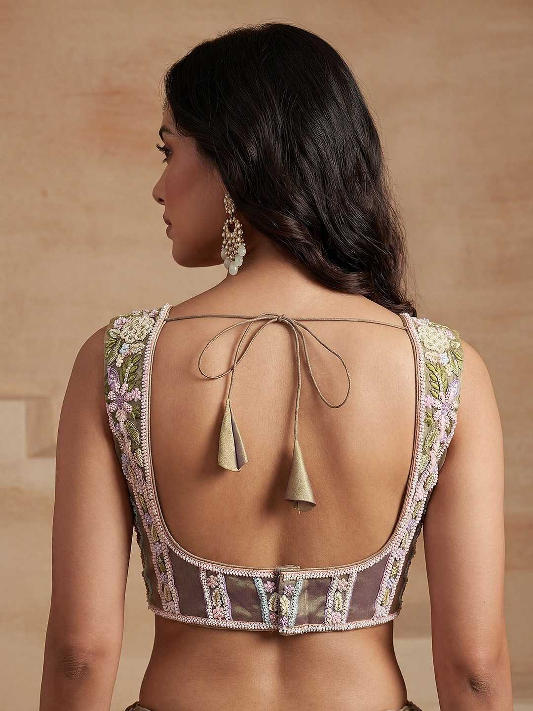 Tissue Embroidered Lehenga