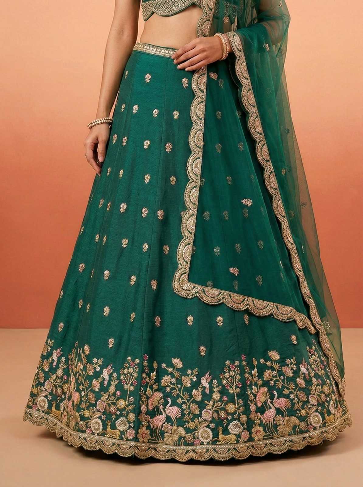Chinon Silk Lehenga