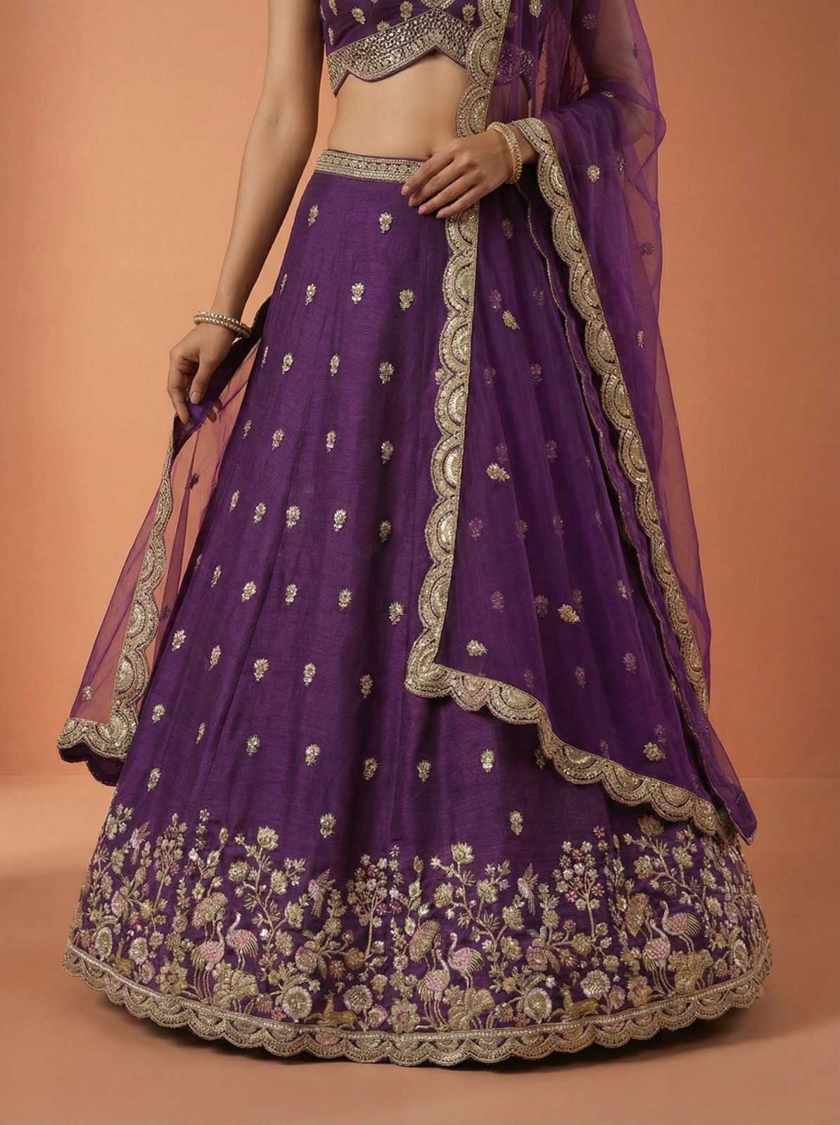 Chinon Silk Lehenga