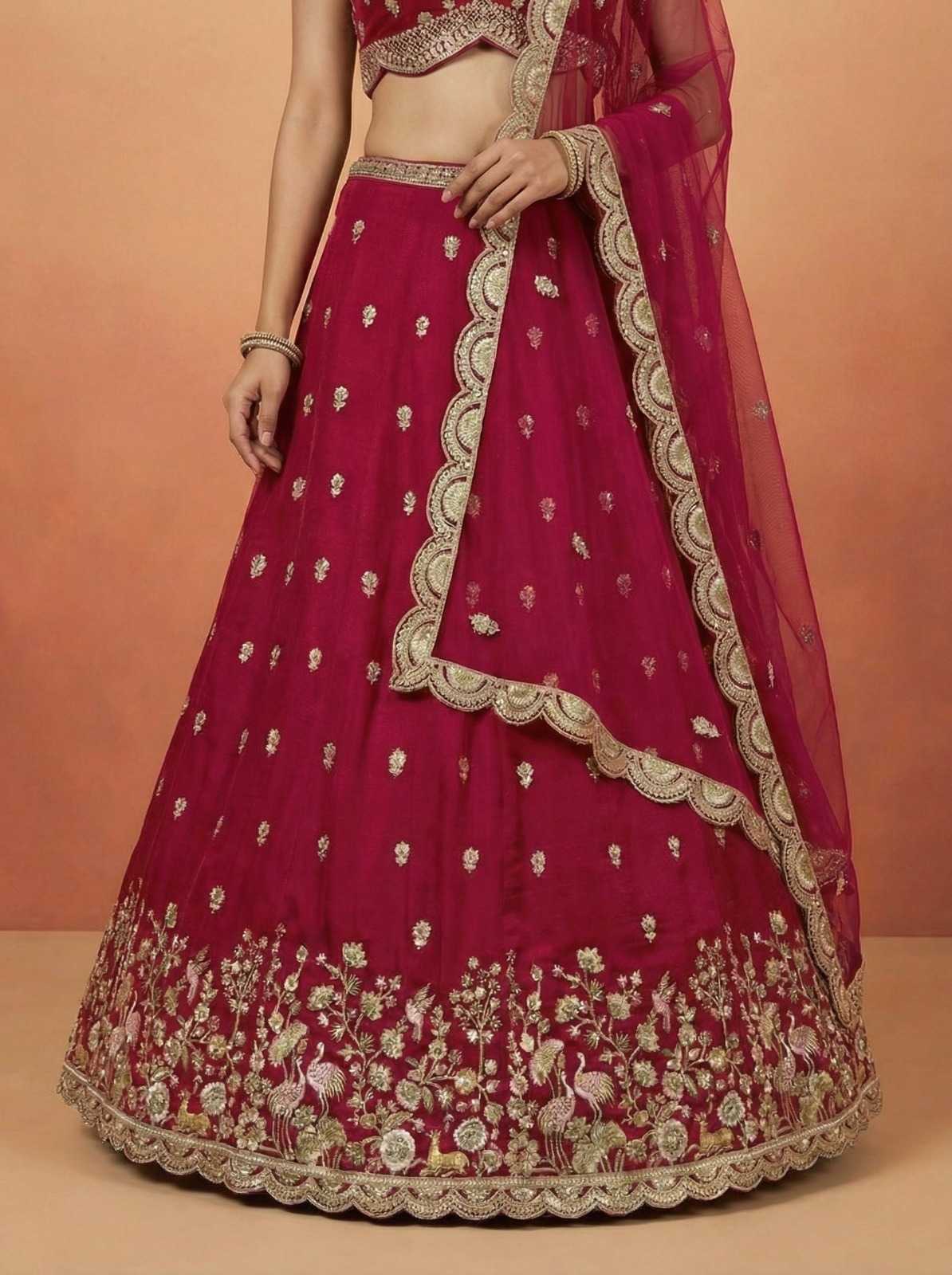 Chinon Silk Lehenga