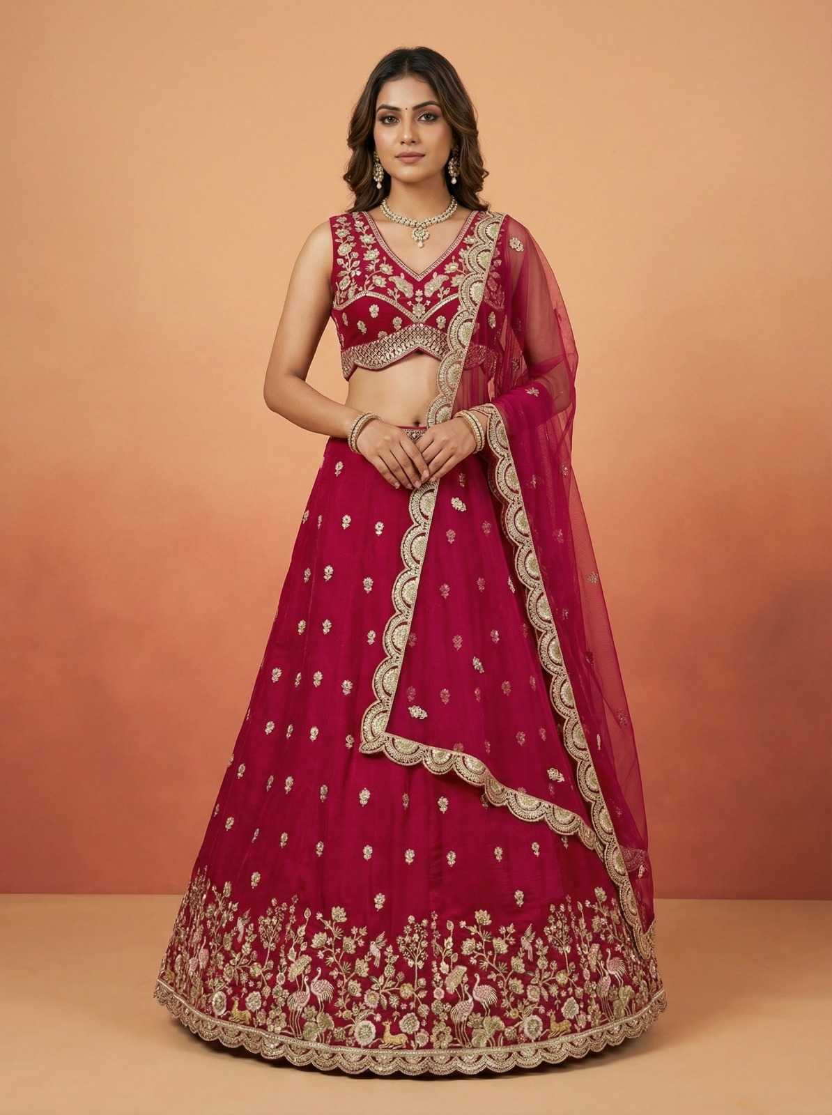 Chinon Silk Lehenga