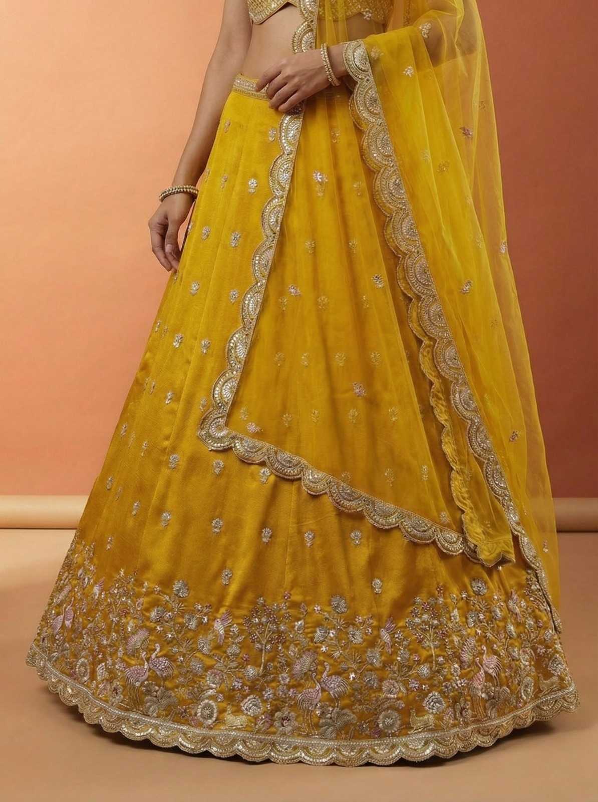 Chinon Silk Lehenga