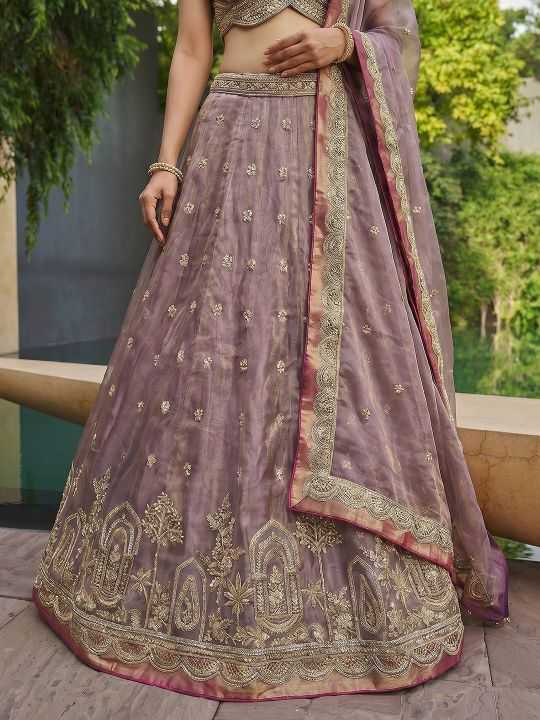 Tissue Embroidered Lehenga