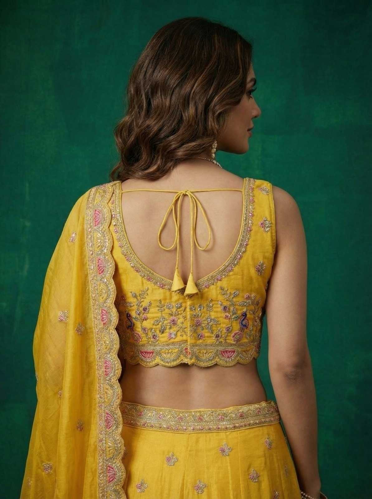 Tissue Embroidered Lehenga