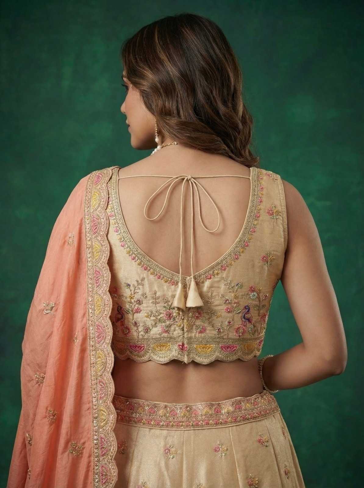 Tissue Embroidered Lehenga