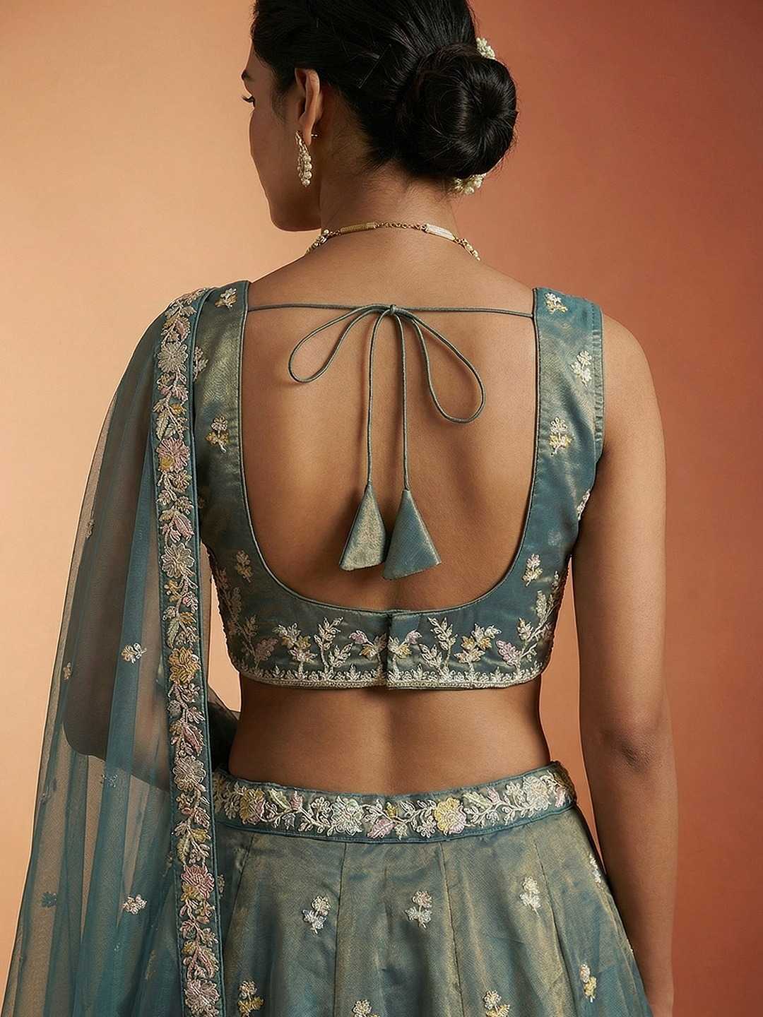 Tissue Embroidered Lehenga
