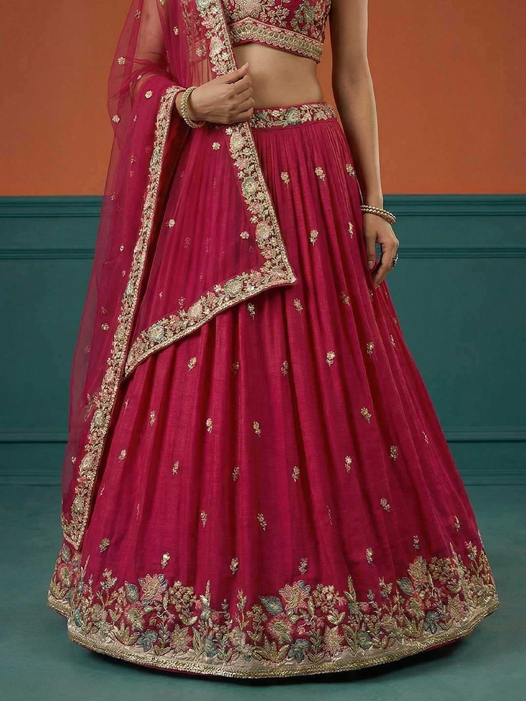 Georgette Embroidered Lehenga