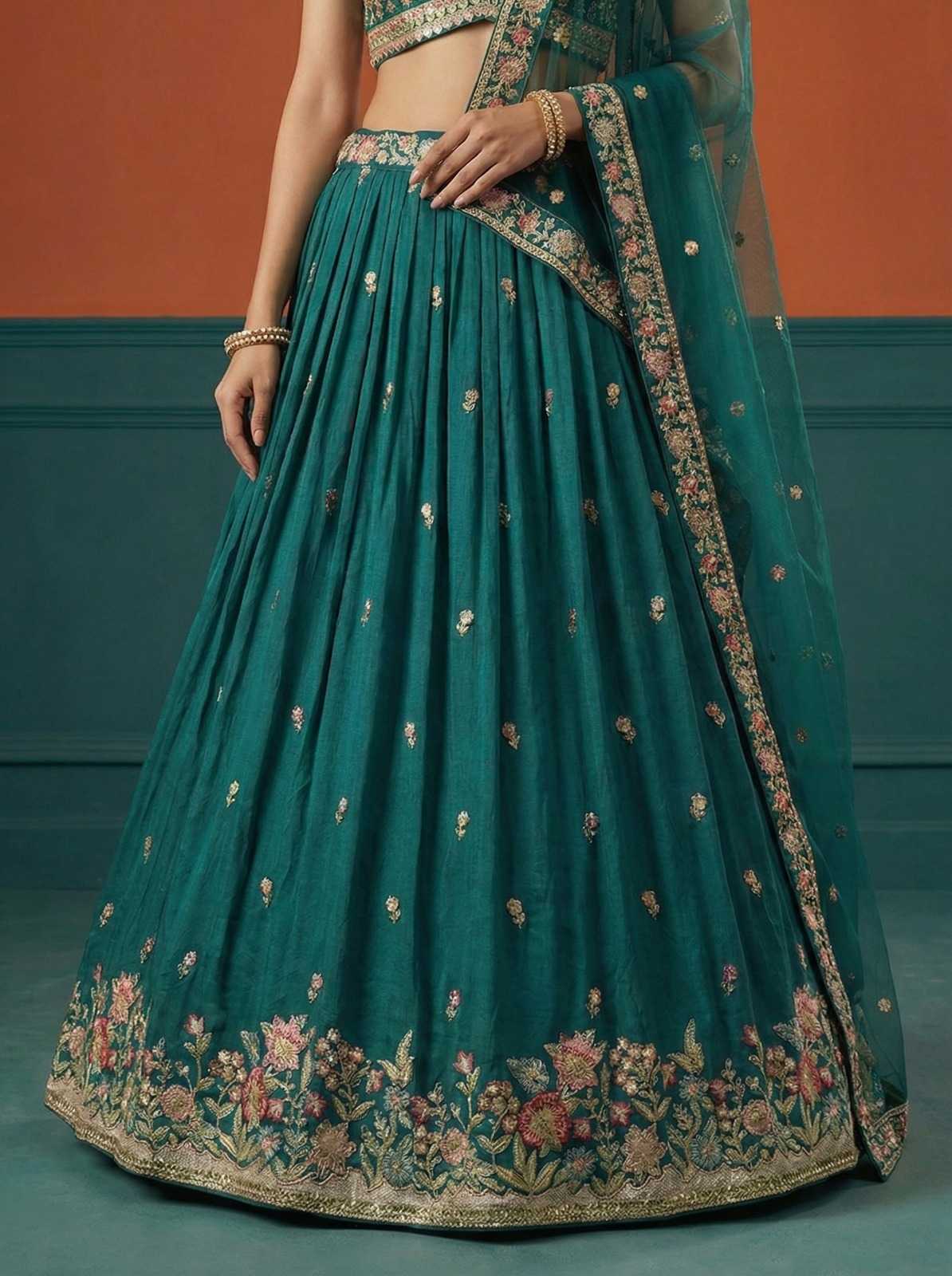Georgette Embroidered Lehenga