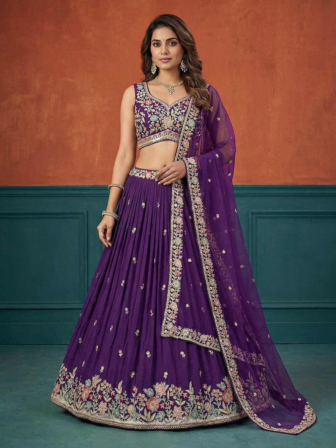 Georgette Embroidered Lehenga