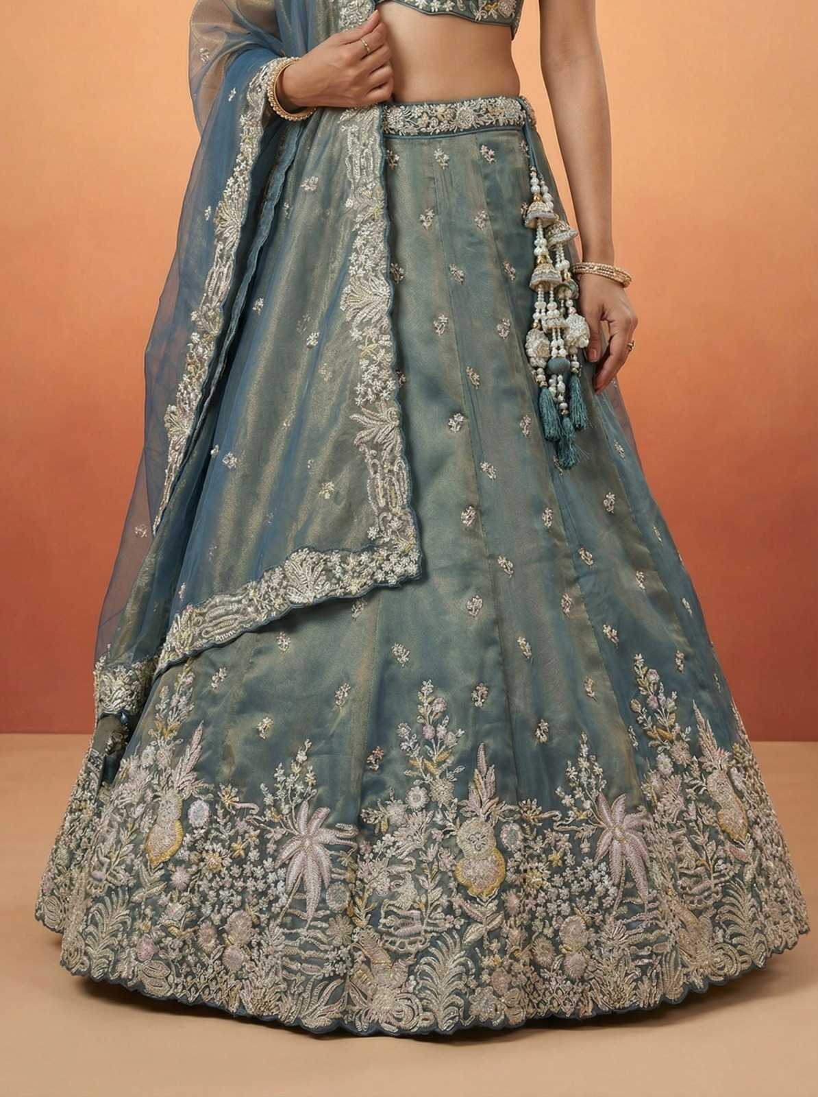Tissue Wedding Lehenga
