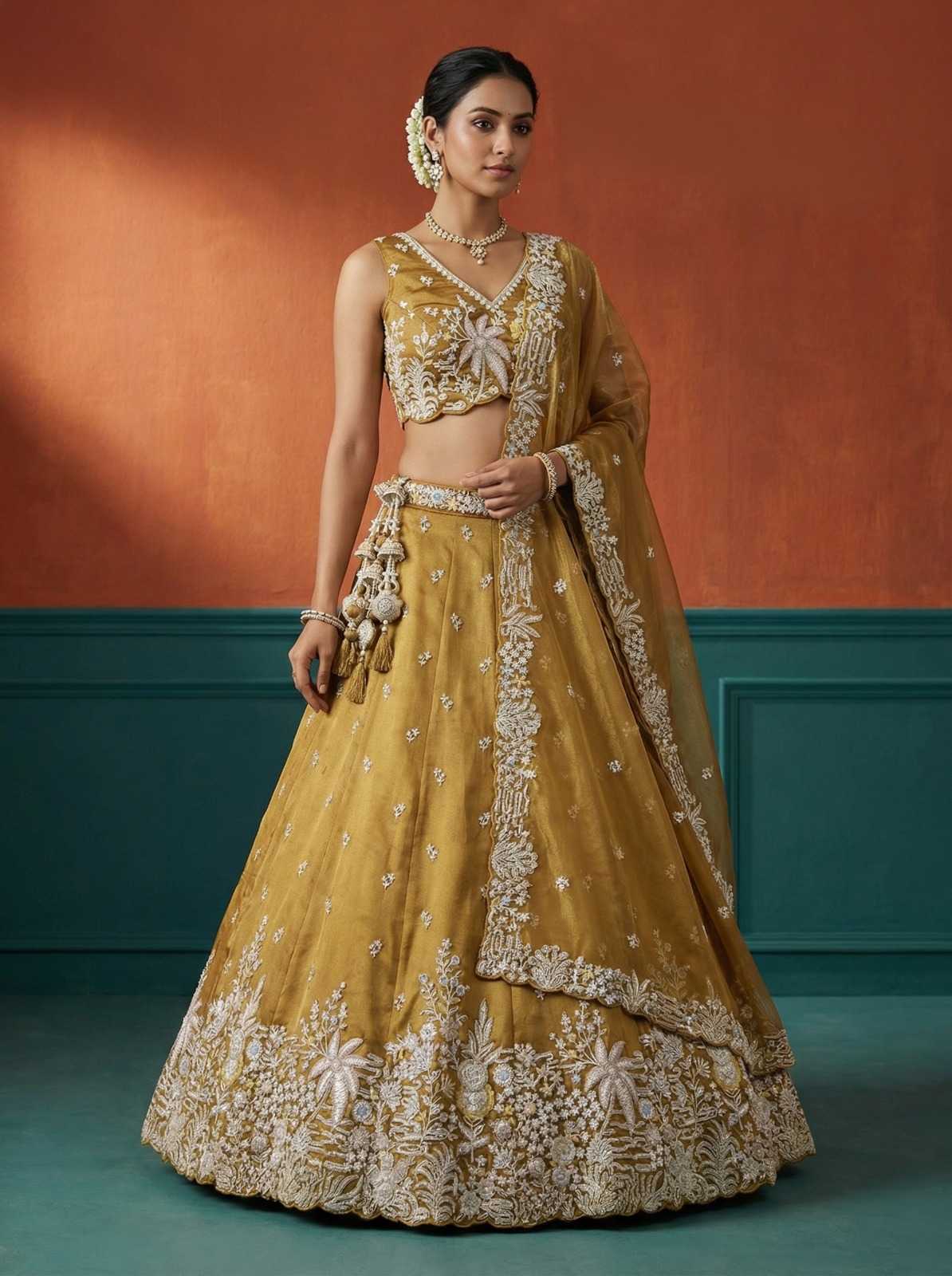 Tissue Wedding Lehenga