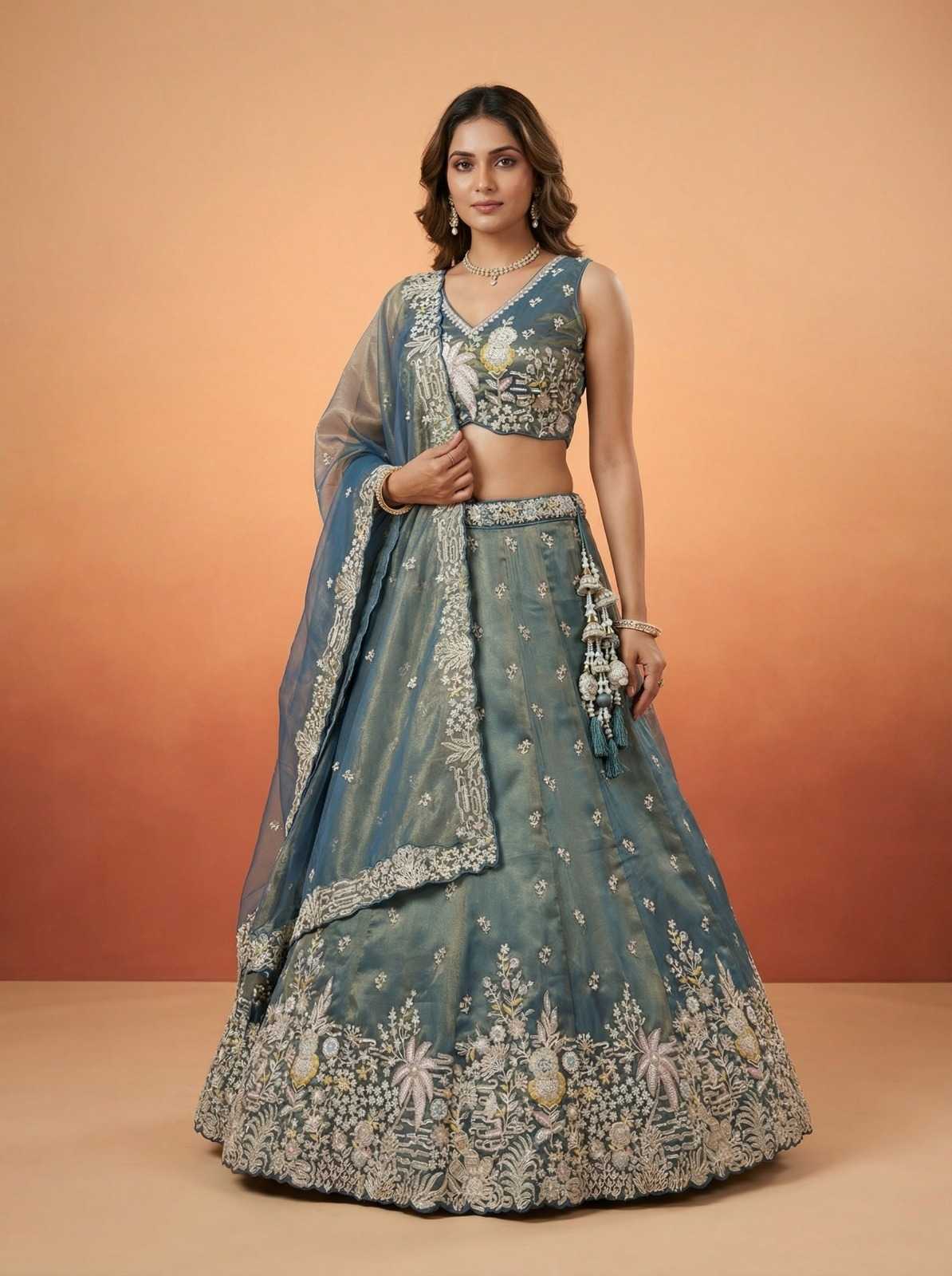 Tissue Wedding Lehenga
