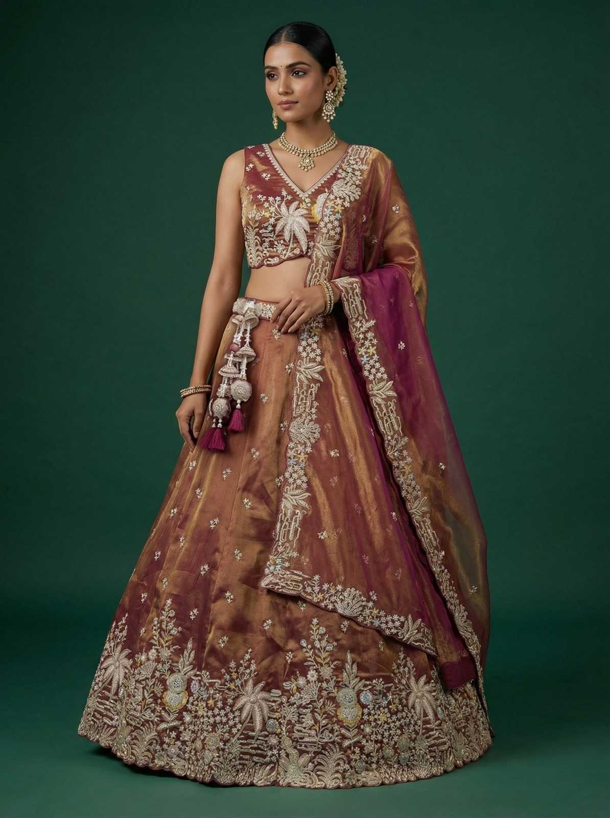 Tissue Wedding Lehenga