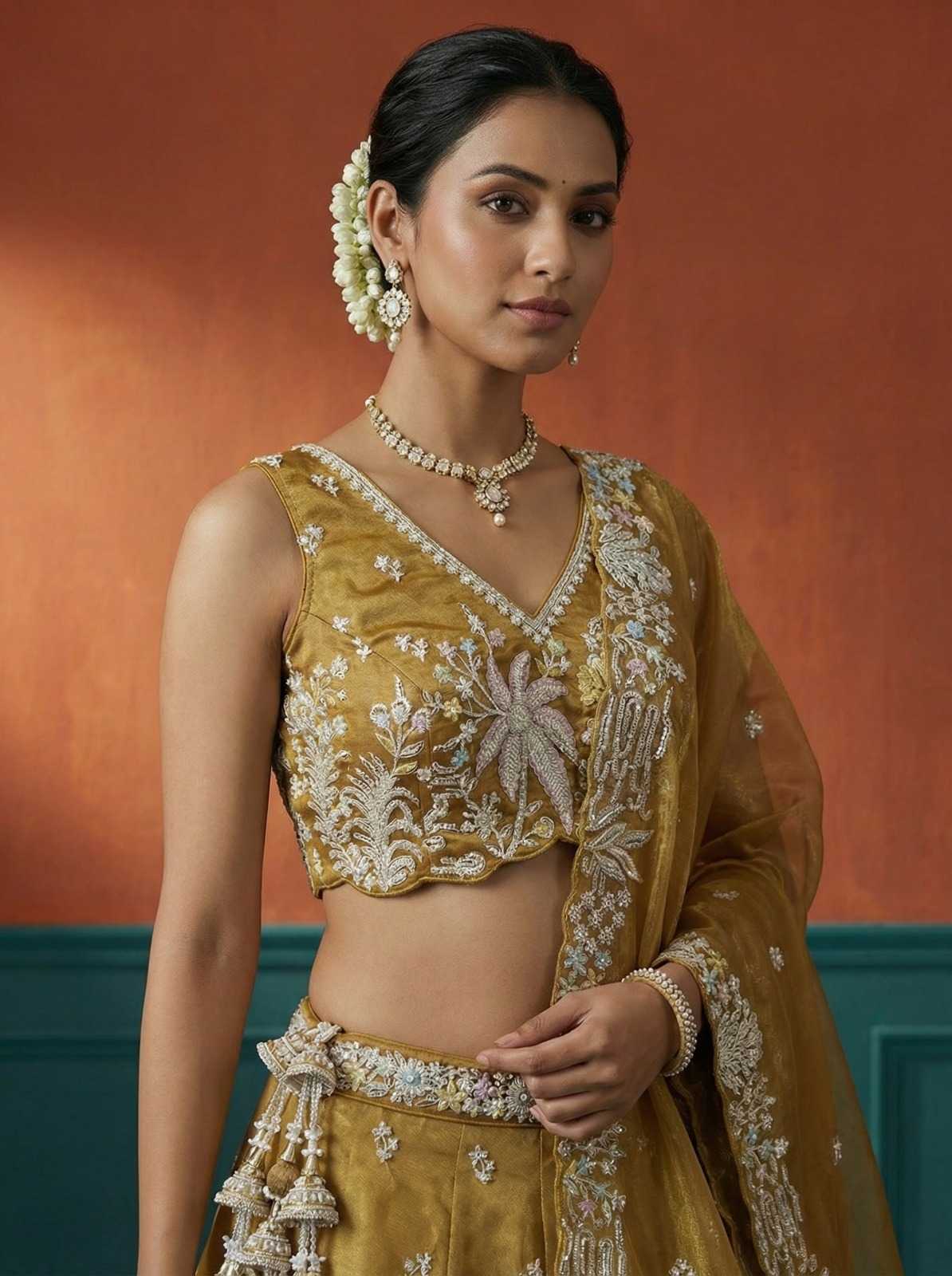 Tissue Wedding Lehenga