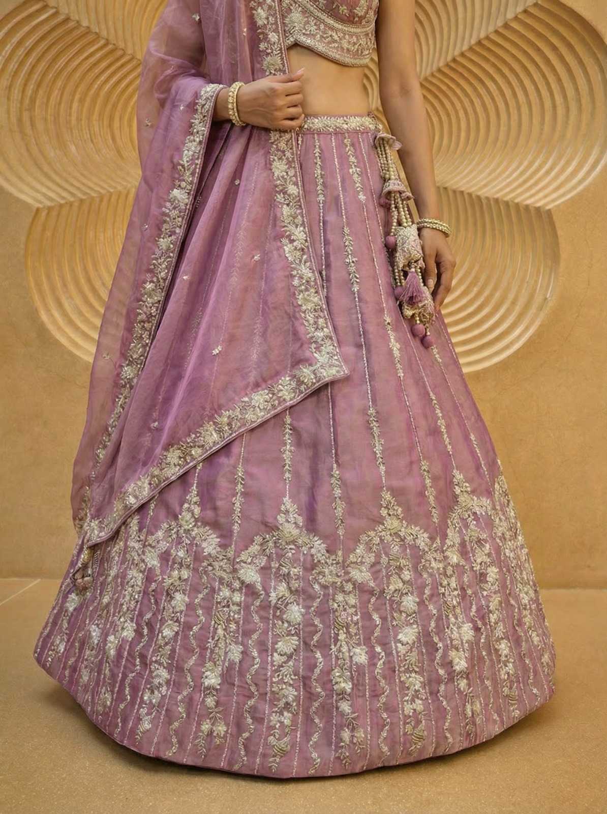 Chiffon Embroidered Lehenga