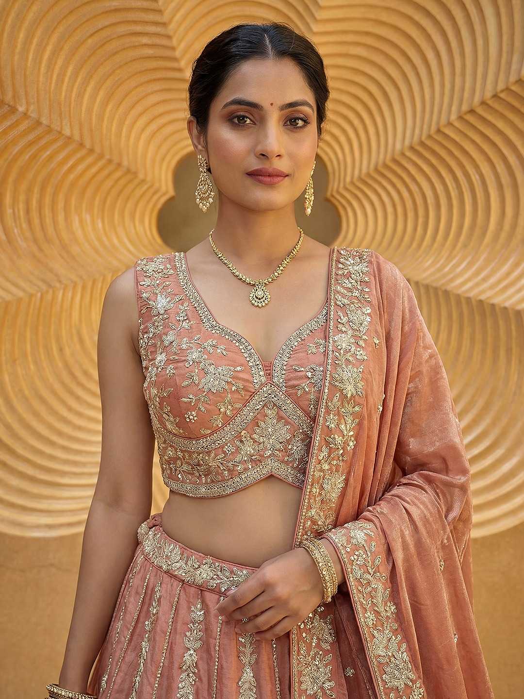 Chiffon Embroidered Lehenga