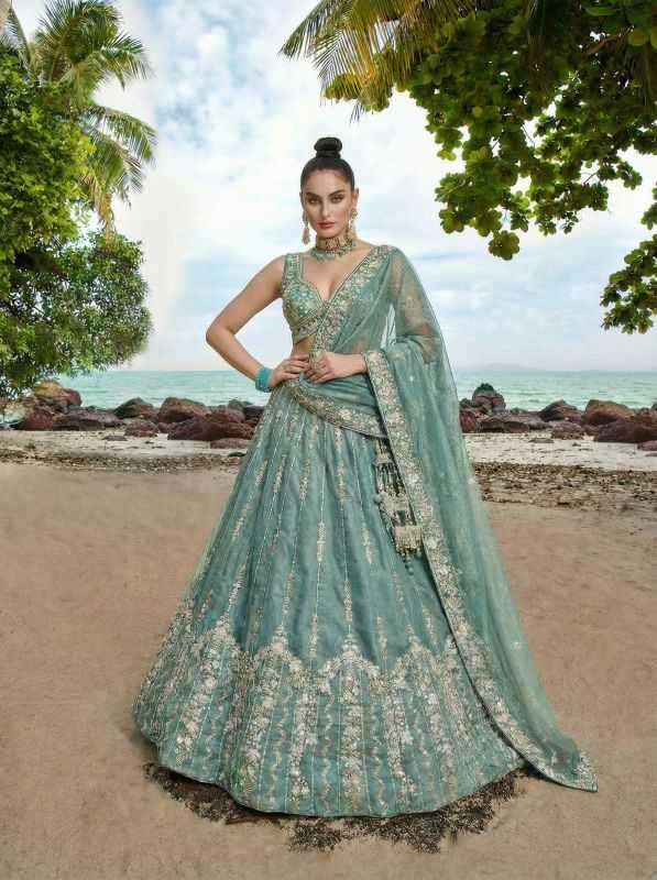 Chiffon Embroidered Lehenga