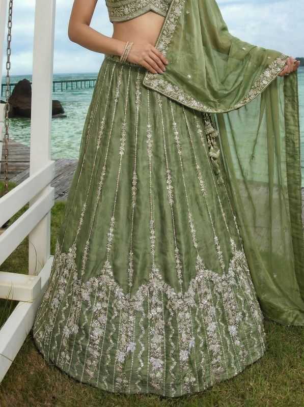 Chiffon Embroidered Lehenga