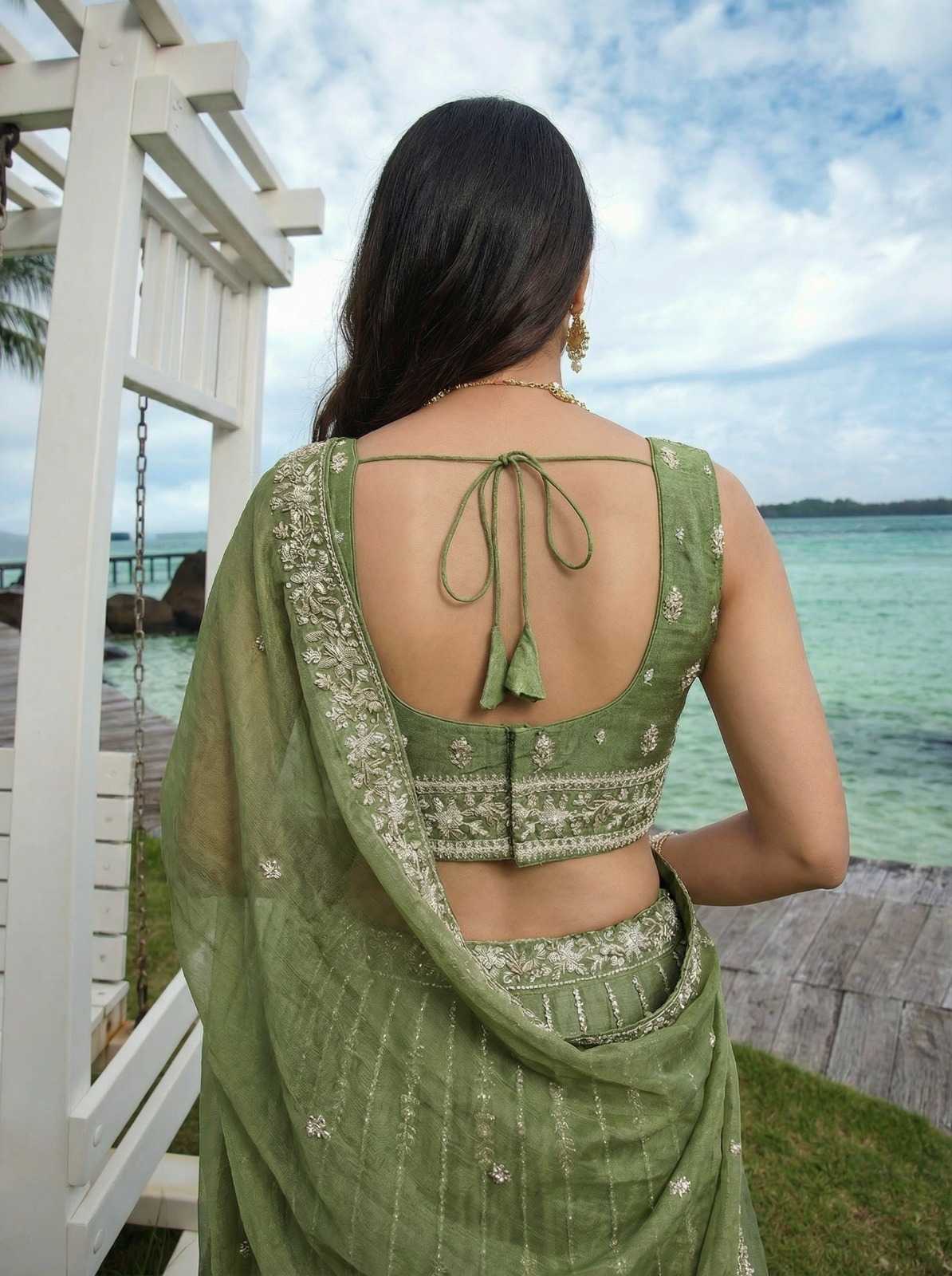 Chiffon Embroidered Lehenga