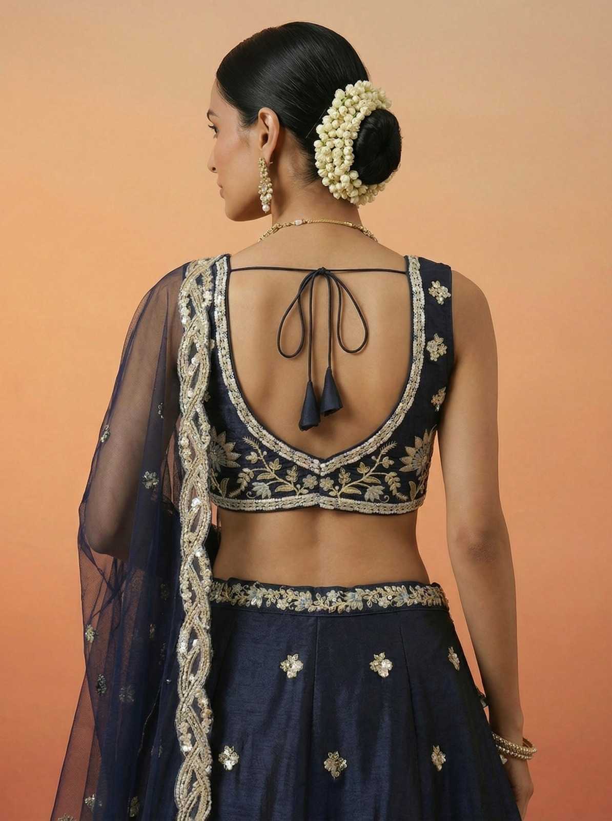 Tissue Embroidered Lehenga