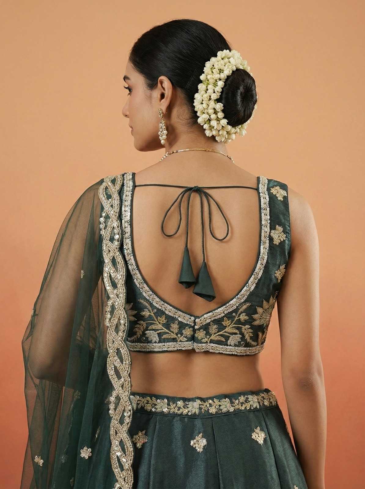 Tissue Embroidered Lehenga