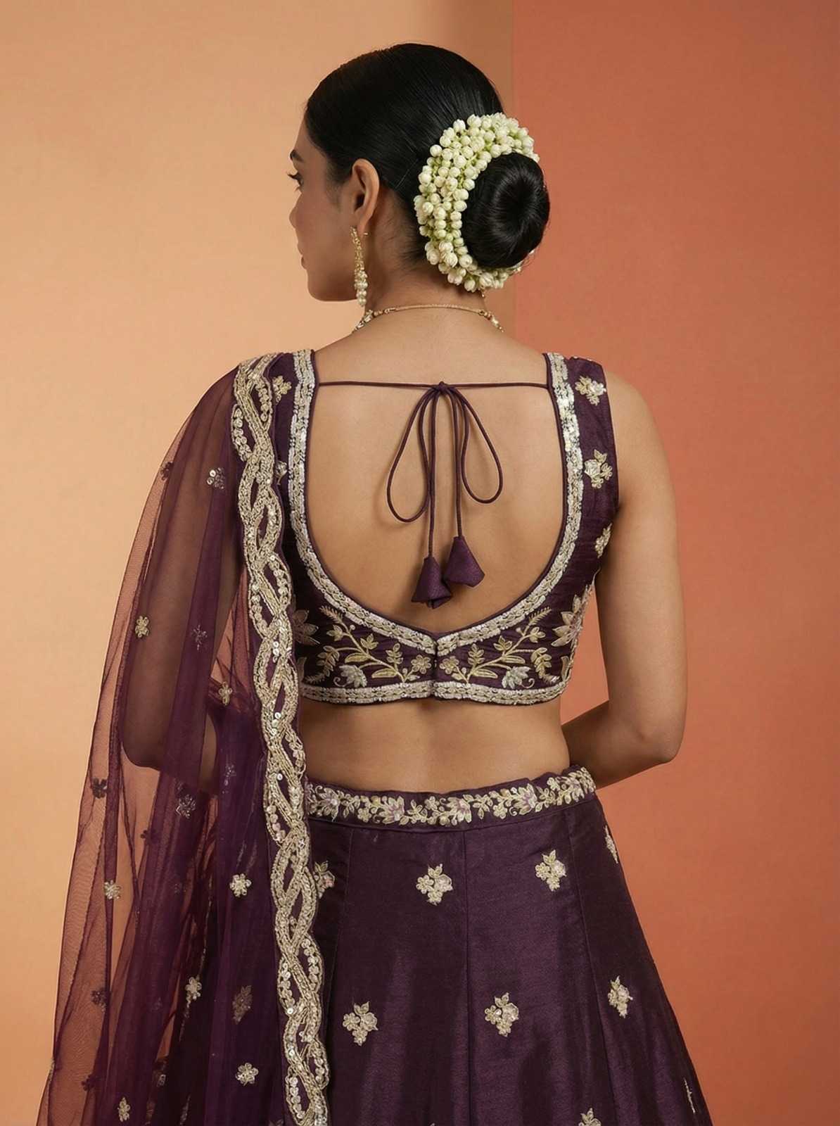 Tissue Embroidered Lehenga