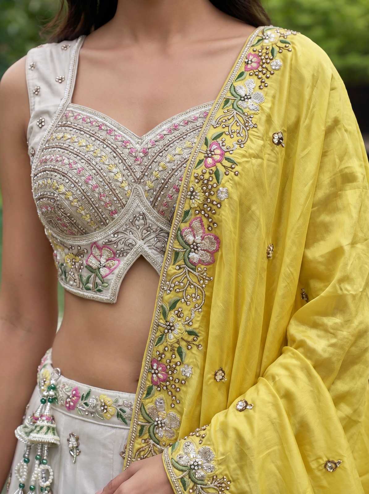 Chiffon Embroidered Lehenga