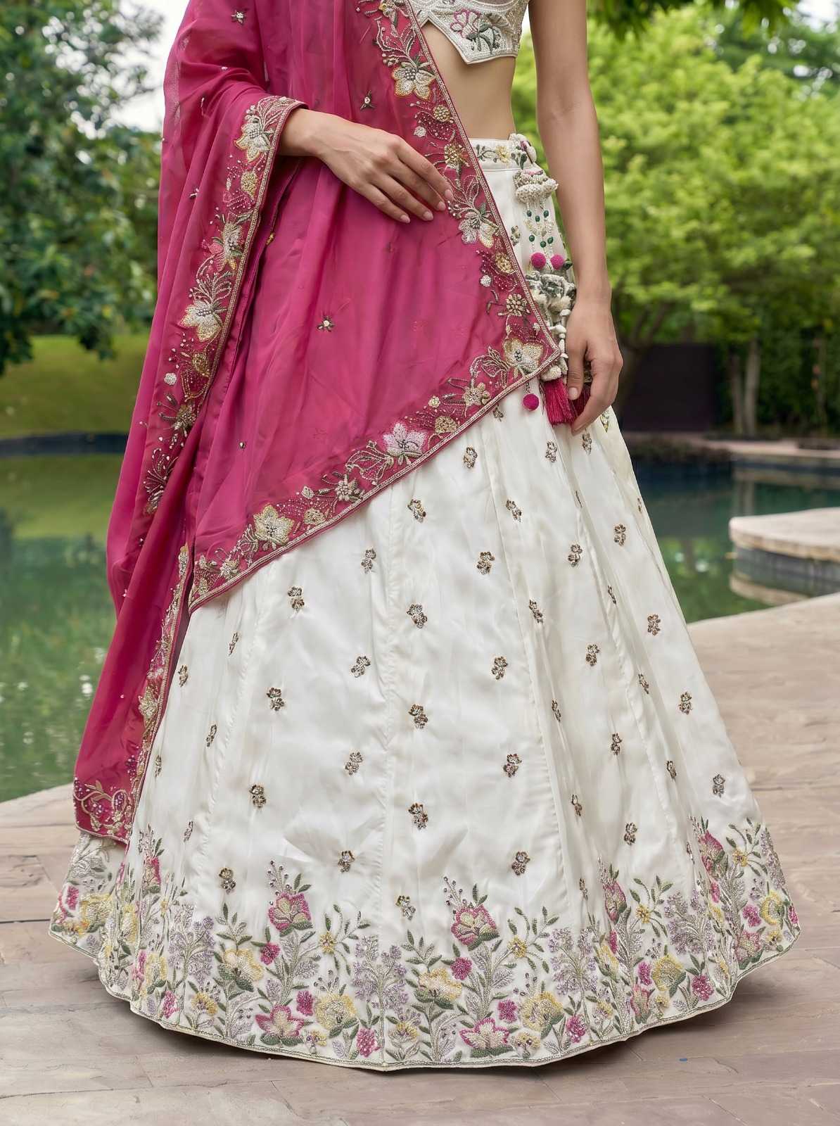 Chiffon Embroidered Lehenga