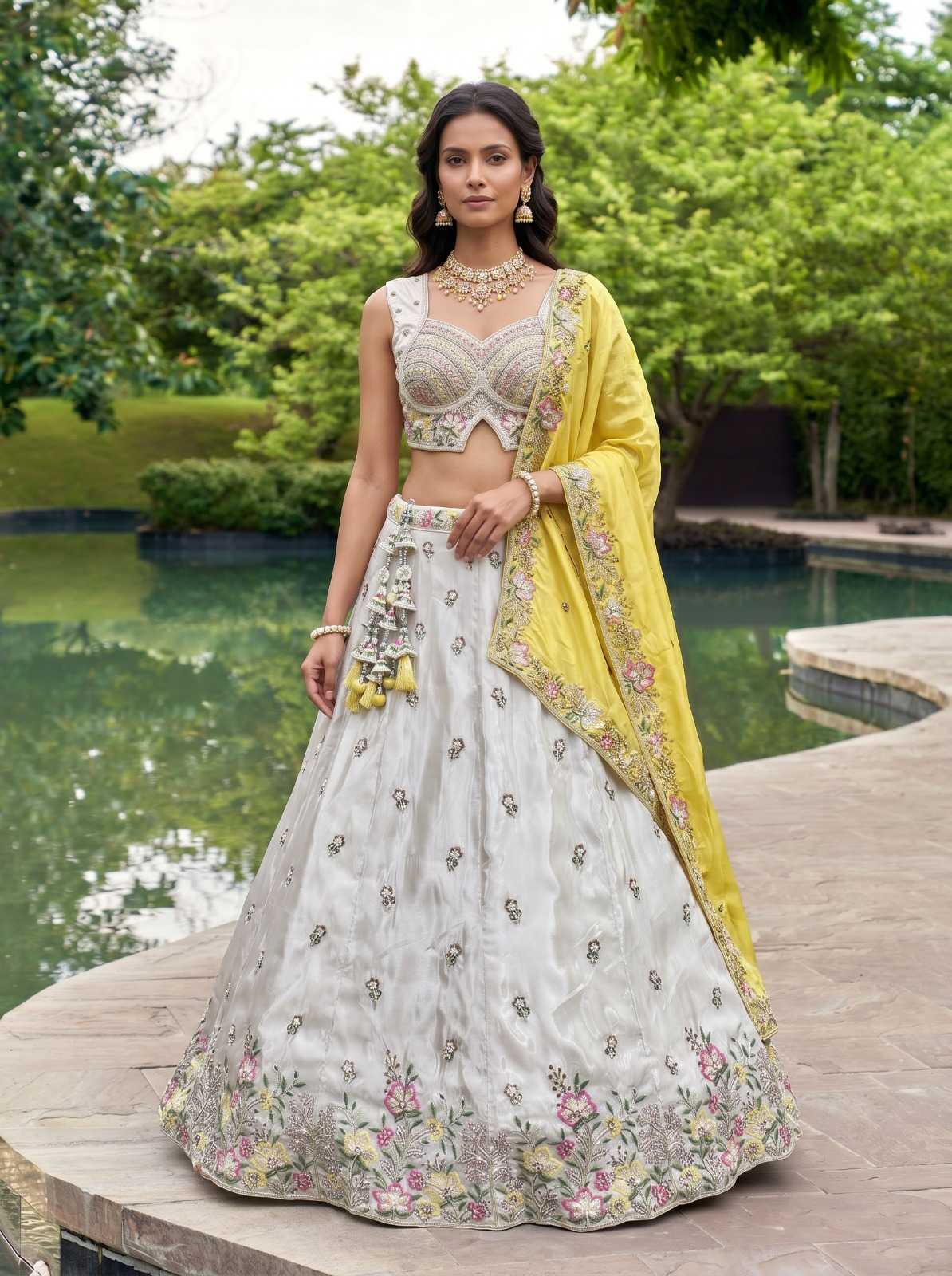 Chiffon Embroidered Lehenga