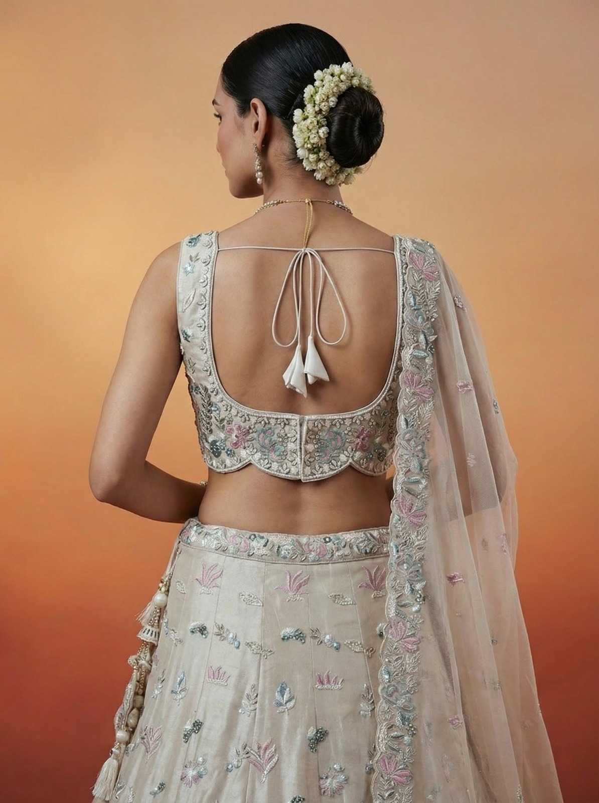 Organza Embroidered Lehenga