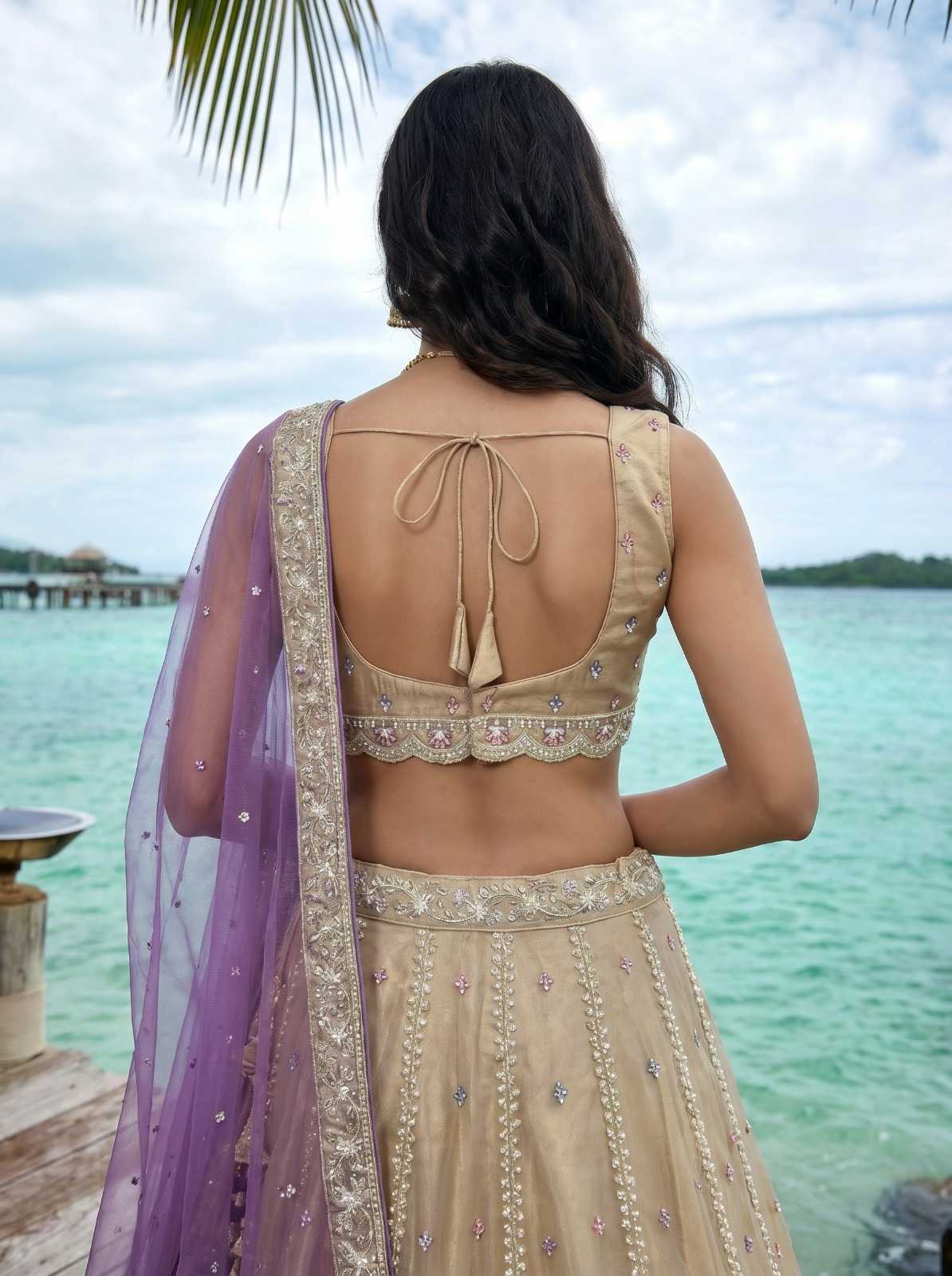 Tissue Embroidered Lehenga