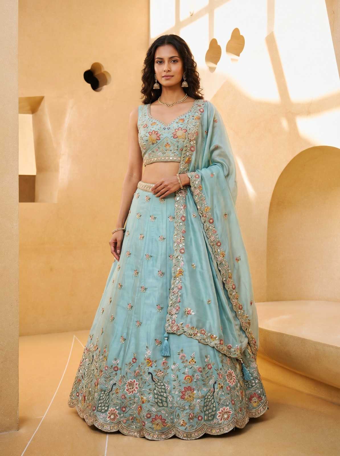 Organza Traditional Lehenga