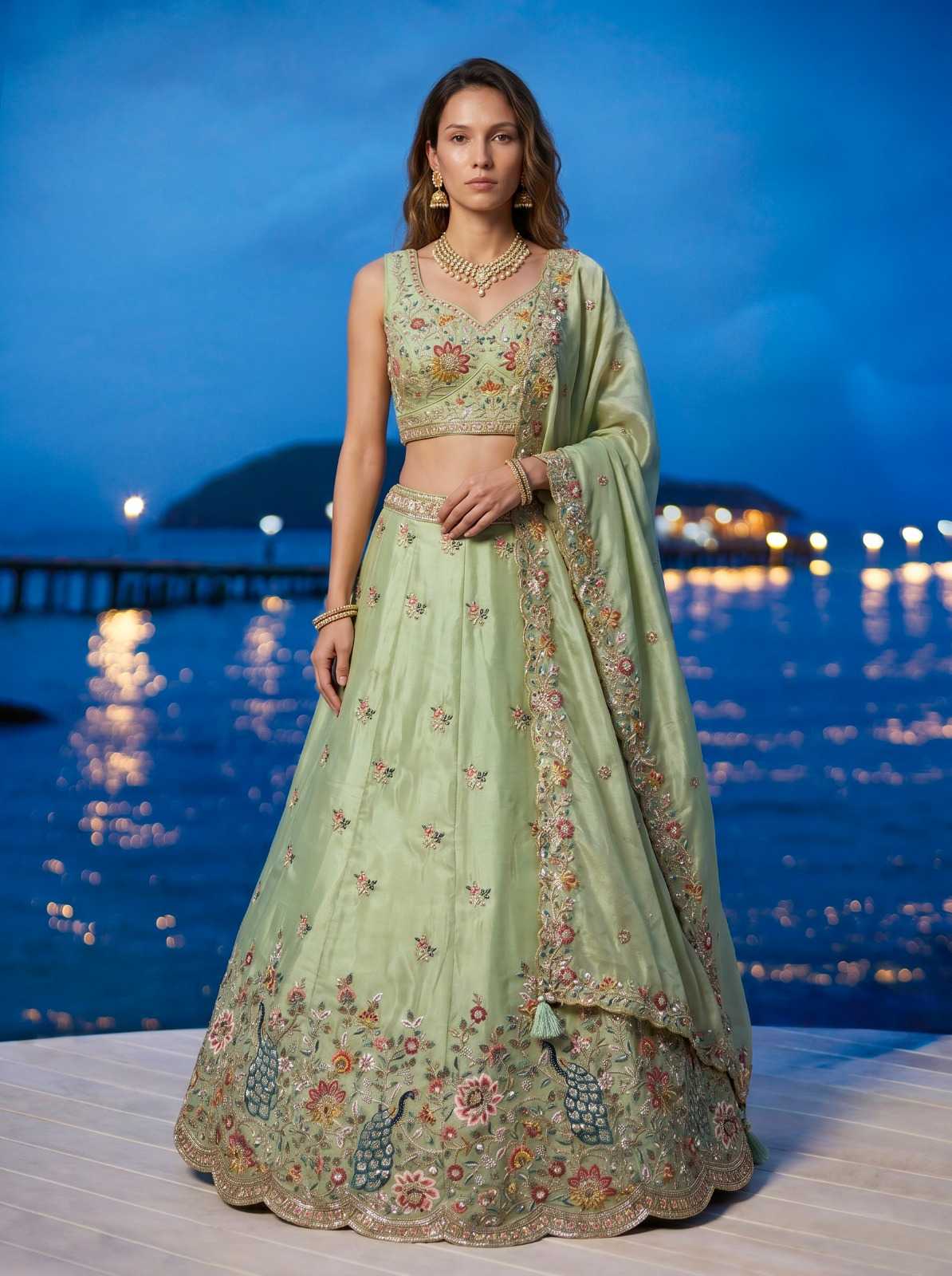 Organza Traditional Lehenga