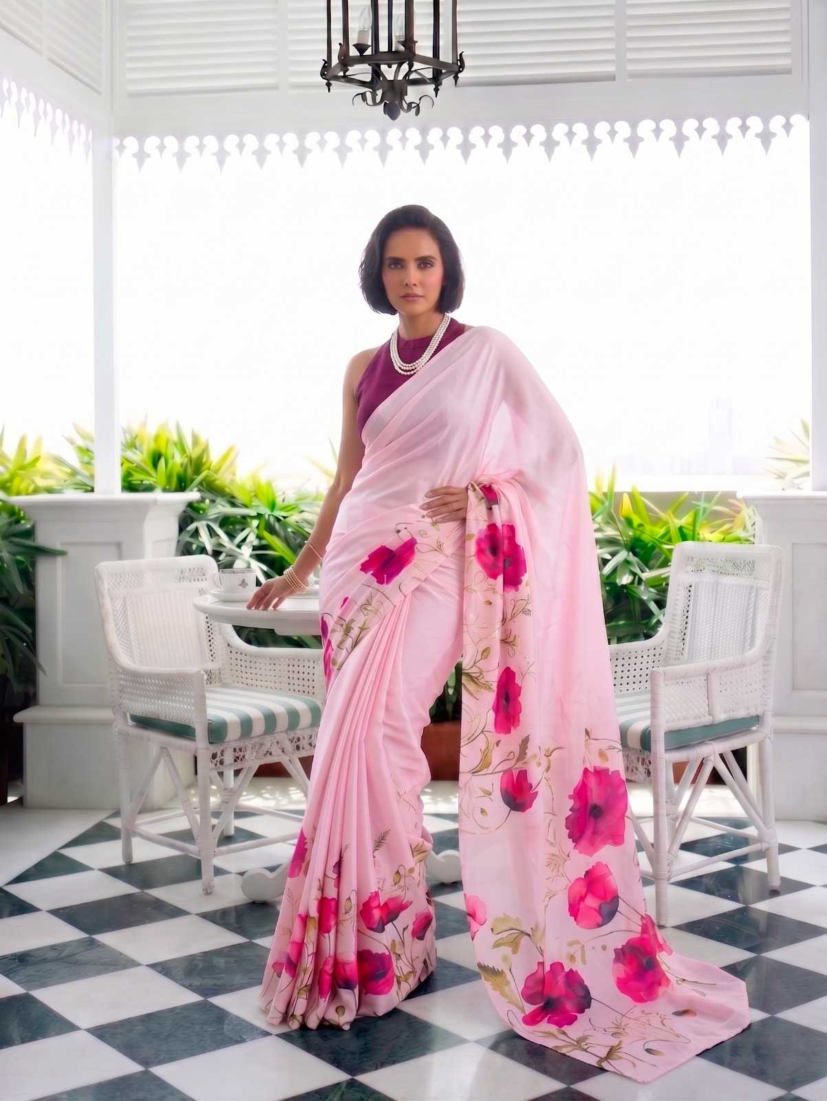 Satin Silk Party Wear Saree