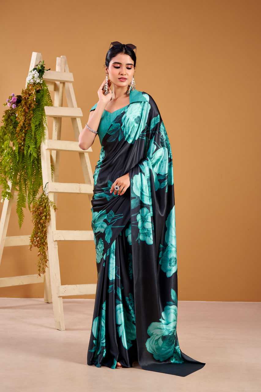 Satin Silk Printed Saree