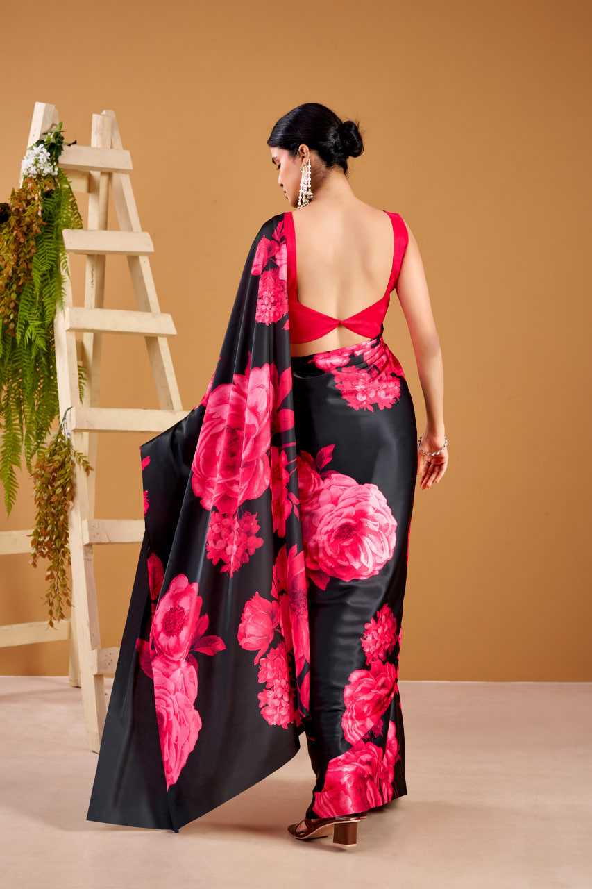Satin Silk Printed Saree