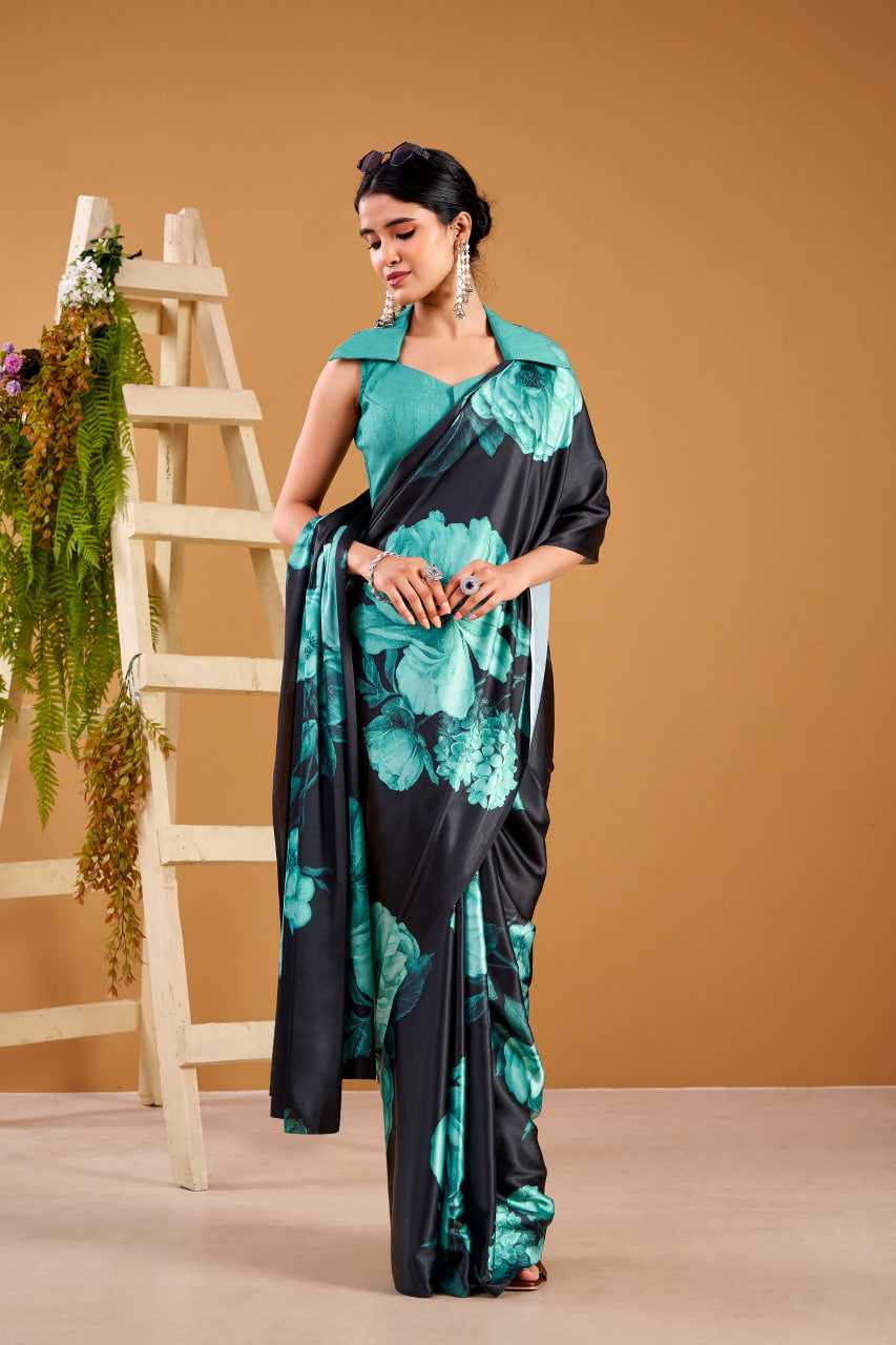 Satin Silk Printed Saree