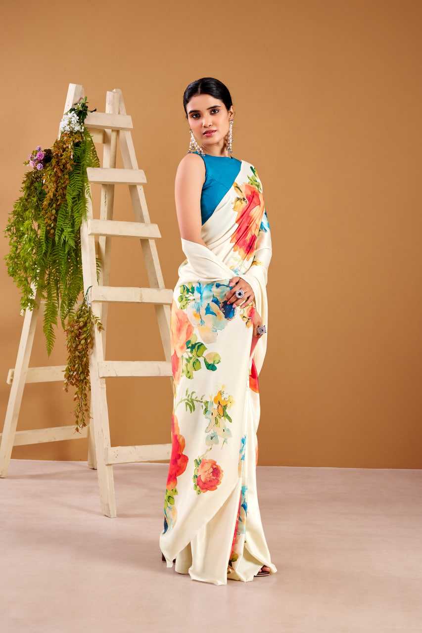 Satin Silk Printed Saree