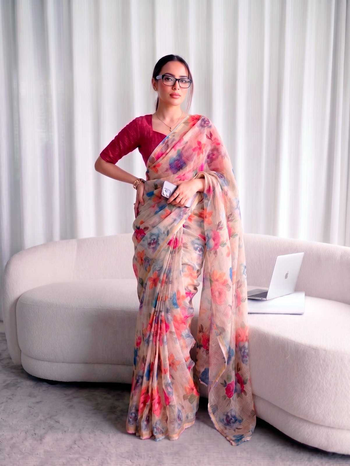 Soft Kota Printed Saree