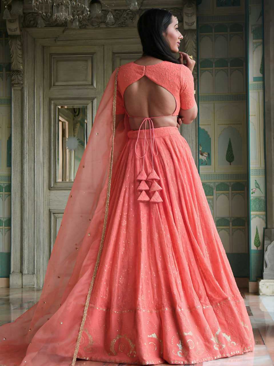 Georgette Lehenga