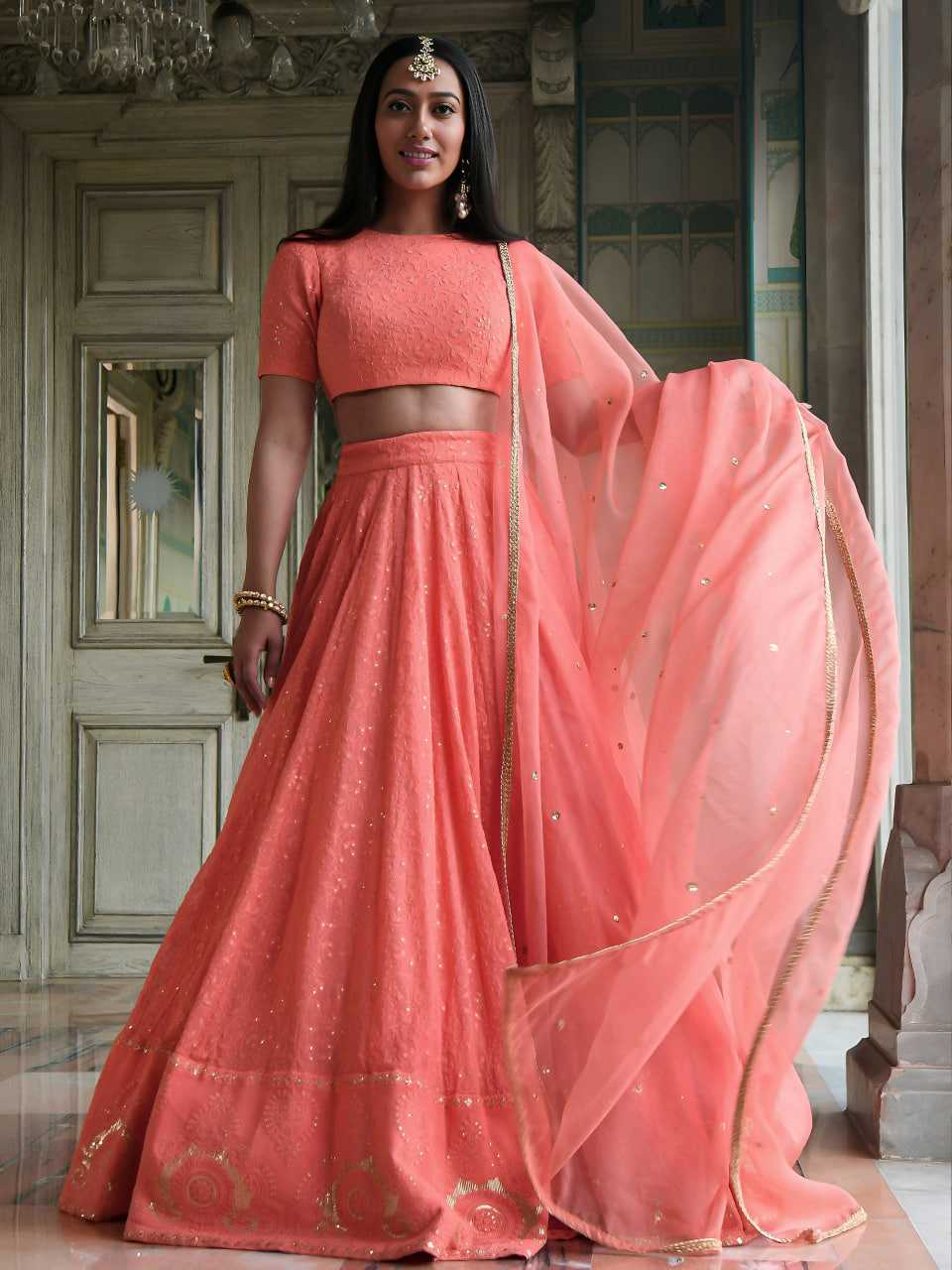 Georgette Lehenga